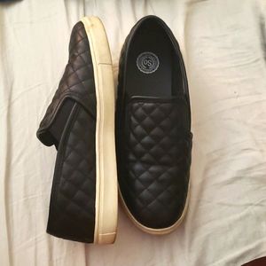 SO Quilted Black Shoes Size 8.5